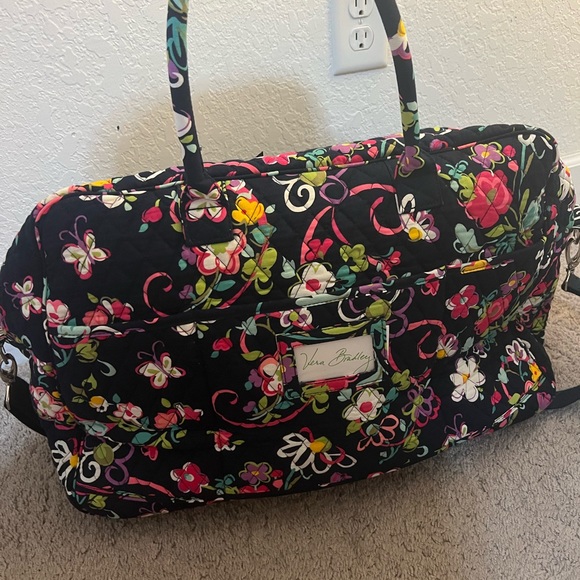 Vera bradley ribbons grand traveler weekender duffel bag - Picture 3 of 4
